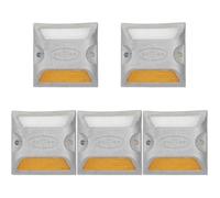 SOLUSTRE Indicatore Stradale Riflettente Per Vialetti 5 Pz Segnalatori Di Sicurezza Per Asfalto Riflettori Carrabili Con Design Sporgente Per Migliorare Visibilità Notturna E Sicurezza Traffico