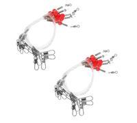 SOLUSTRE Kit 12 Pezzi Terminali in Filo Metallico Anti-morso per Pesca con Esche Capo Pesca in Acciaio ad Alta Resistenza per Acqua Salata Attrezzatura al Luccio e Ambienti Marini