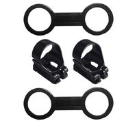 SOLUSTRE Kit 4pezzi Supporto per Maschera da Snorkeling in Silicone e ABS, Aggancio per Boccaglio Nero, Resistente e Facile da Montare per Immersioni Subacquee