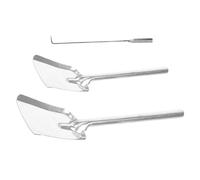 SOLUSTRE Kit Attrezzi per Caminetto Paletta Raccogli Cenere e Uncino per Fuoco in Acciaio Argento 3 Pezzi Design Elegante e Resistenza Heavy Duty per Pulizia Efficiente
