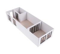 SOLUSTRE Kit Modello di Appartamento in Scala 1:50 Bianco Componenti Completi in Abs e Acrilico per Progetti di Layout di Stanze ed Educazione Architettonica