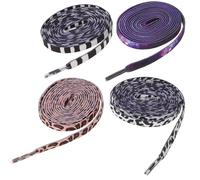 SOLUSTRE Lacci per Scarpe Sportivi Colorati 4 Paia 140 Cm Lacci Riutilizzabili in Poliestere Antiscivolo per Sneaker e Scarpe Casual da Basket e Uso Quotidiano