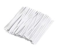 SOLUSTRE Lacci Riutilizzabili per Sacchetti di Pane e Snack, Fascette di Carta Bianche 15 Cm, Confezione da 1000 Pezzi, per Dolci, Caramelle e Confezioni Regalo