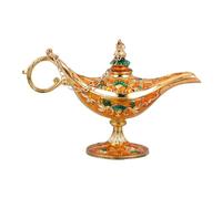 SOLUSTRE Lampada Magica di Aladino Vintage Arredamento la Casa Decorazione da Tavolo Creativa per Feste e Collezioni, Ornamento Affascinante per Centro Tavola e Ambienti Domestici
