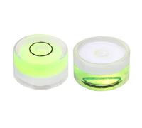 SOLUSTRE Livella Bolla Circolare Verde in Plastico 16 Pezzi, Diametro 15mm e Altezza 6mm, Bolla Autolivellante ad Alta Precisione per Livellare Superfici in Tutte le Direzioni