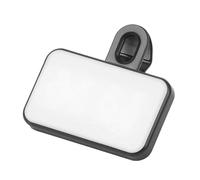 SOLUSTRE Luce per Videoconferenza a LED Regolabile Clip Luce Selfie Portatile Compatta USB per Streaming Live e Formazione Online Camera Computer Nera