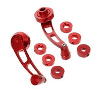 SOLUSTRE Maniglia a Leva Per Finestrini Auto in Lega Di Alluminio Rossa, Kit Di Sostituzione, Accessori Per Maniglia Alzacristallo, Installazione Semplice Per Auto Fai Da Te