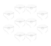 SOLUSTRE Maschera Trasparente Anti-sputo per Catering 10 Pezzi, Protezione Nasale Riutilizzabile in Pe, Copertura Anti-appannamento Traspirante per Ristoranti, Hotel e Saloni Professionali