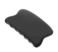 SOLUSTRE Massaggiatore per Gua Sha in Corno Nero Design Ergonomico a Forma D'onda, Strumento per Massaggio di Gambe e Piedi, Facile da Tenere per Uso Professionale e Personale