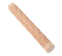 SOLUSTRE Mattarello Riutilizzabile e Facile da Usare in Legno Motivo Decorativo Unico per Argilla per Modellare e Decorare Creazioni Artigianali