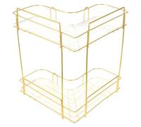 SOLUSTRE Mensola Angolare Inossidabile e Organizer da Bagno per Barattoli e Accessori Facile da Installare Forare