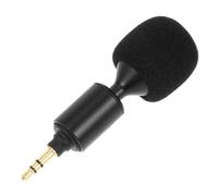 SOLUSTRE Microfono Pieghevole per PC e Laptop Jack 3,5 Mm, Microfono di Registrazione Stereo Compatto Rivestimento in Spugna, per Streaming Live, Gaming e Videoconferenze, Portatile per