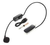 SOLUSTRE Microfono senza Filo Uhf ad Archetto Nero per Insegnanti | ABS, Connessione Wireless, Batteria 500mah, per Sistemi Pa e Amplificatori Vocali, Uso Didattico