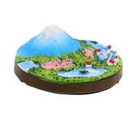 SOLUSTRE Mini Montagna Fuji in Resina Decorazione Giapponese per Micro-paesaggi Statua Bonsai Unica Ornamento Piccolo per Interni Accessorio per Vaschetta d'Acqua