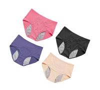 SOLUSTRE Mutande Mestruali Donna 4 Pezzi, Vita Alta in Nylon | Riutilizzabili, Fascia Elastica e Cavallo Rinforzato, per Tampone o Assorbente, Viaggio e Sonno