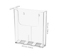 SOLUSTRE Organizzatore da Parete in Acrilico Trasparente 2 Pezzi, Porta Brochure Multi-funzionale Resistente alla Deformazione, per Ufficio ed Esposizioni