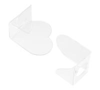 SOLUSTRE Palette di Trucco in Acrilico Bianco 2 Pezzi Ergonomiche Leggere per Miscelare Fondotinta e Ombretti, per Uso Professionale e Personale