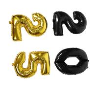 SOLUSTRE Palloncini Numerici Nero Oro per Decorazioni Capodanno e Festa Fine Anno Palloni Gonfiabili Eleganti per Year e Compleanno