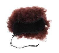 SOLUSTRE Parrucca Afro Riccia Corta Donna Capelli Sintetici Morbidi con Puff Riccio Adatta per Halloween Cosplay e Feste Tematiche Grande