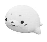 SOLUSTRE peluche foca giocattolo plushies pelusche bambola sigillo di simulazione cuscino morbido animale di peluche di simulazione giocattolo a forma di animale peluche corto bianca