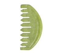 SOLUSTRE Pettine da Massaggio in Pietra Verde per Testa e Corpo, Strumento per Rilassamento Muscolare, Massaggiatore per Cute e Pelle Superficie Liscia per Uso su Viso, Collo, Schiena