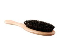 SOLUSTRE Pettine in Legno di Faggio Spazzola Antistatica Marrone Setole di Cinghiale per Massaggio del Cuoio Capelluto e Bilanciamento Dell'olio per Uso Quotidiano