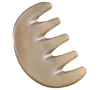 SOLUSTRE Pettine per Capelluto Denti Larghi in Corno di Bue Massaggiatore Manuale per Capelluto Pettine Gua Sha per Massaggio dei Punti di Agopuntura