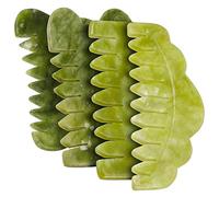 SOLUSTRE Pettini Guasha in Pietra Naturale 4 Pezzi Set Massaggiatori per Cuoio Capelluto Portatili per Testa, Collo e Corpo, Strumenti per Massaggio della Pelle per Relax e Benessere