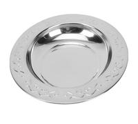 SOLUSTRE Piatto in Acciaio Inox 25 Cm Rotondo Design a Specchio, Vassoio Decorativo per Aragosta e Insalate, Portaoggetti Leggero per Casa e Ristorazione