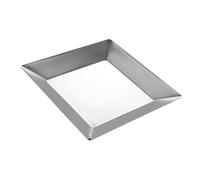 SOLUSTRE Piatto Quadrato in Acciaio Inossidabile per Servire Cibo e Conservare Resistente e Facile da Adatto per Frutta Snack Carne e Dessert Impilabile e Barbecue