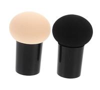 SOLUSTRE Piumini Per Cosmetici Da Trucco Per Ragazze 2 Pezzi Morbidi Lavabili Per Uso Asciutto e Bagnato Accessorio Compatto Per Cipria Visage Quotidiano