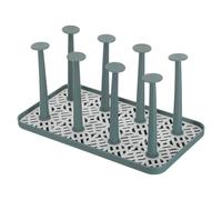 SOLUSTRE Portabicchieri da Caffè in Materiale PP Supporto Stabile e Pratico, Organizer per Scolabottiglie e Scolapiatti da Lavello, per Asciugatura in Cucina Bianco Small
