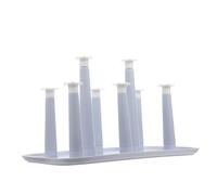 SOLUSTRE Portabottiglie Plastica Grigio Blu Scolabicchieri e Scolabottiglie Portatile per Ufficio e Casa Supporto Ventilato per Asciugatura Tazze e Borracce Organizer Multifunzionale
