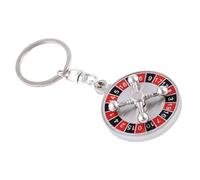 SOLUSTRE Portachiavi a Borsa Creativo in Metallo Girevole a Forma di Roulette Russa, Ciondolo Decorativo per Borse e Chiavi, Accessorio Artigianale Multiuso per Appassionati di Giochi