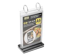 SOLUSTRE Portamenù Da Tavolo In Pvc Trasparente Espositore Per Biglietti Da Visita Ribaltabili Formato A6 Espositore Pubblicitario Per Liste Di Bevande Menu Di Cibo In Contesti Di
