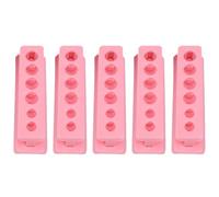SOLUSTRE Portaprovette Plastica Rosa 5 Pezzi in Abs Ben Lucidato, Supporto per Provette che Non Ferisce le Mani, per Insegnamento e Scuola Scientifica Colore Casuale