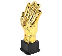 SOLUSTRE Premio Guanti da Portiere D’Oro in Plastica per Competizioni di Calcio Amatoriali e Scolastiche, Riconoscimento del Calciatore per Partite e Tornei, Simulazione del Guanto