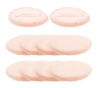 SOLUSTRE Puff per Cipria Rotondo in Cotone Delicato e Portatile, 10 Pezzi di Piumino per Cipria in Polvere Libera, Morbido e Pratico per Trucco Quotidiano