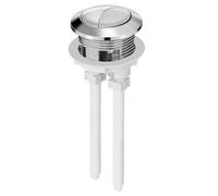 SOLUSTRE Pulsante di Scarico per Serbatoio Wc Doppio, Accessorio in Plastica Argento Asta, Facile da Installare, Adatto per Coperchio Cisterna Rotondo Colore Casuale