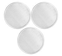 SOLUSTRE Resistenti al Calore e Antigraffio in Alluminio per Pizza Teglie Rotonde Set 3 per Cottura Professionale e Pane