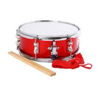 SOLUSTRE Rullante Rosso in Metallo da 13 Pollici con Bacchette e Tracolla Regolabile, Strumento Musicale per Sviluppare Talento Musicale e Suono di Qualità
