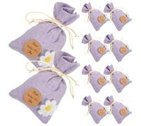 SOLUSTRE Sacchetti Profumati alla Lavanda Sacchetti Vuoti Traspiranti in Lino 10 Pezzi per Oggetti di Arte in Legno, Pietre e Portachiavi per Uso in Guardaroba