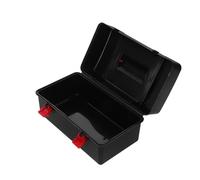 SOLUSTRE Scatola di Immagazzinaggio per Piccoli Giocattoli e Accessori da Viaggio in Plastica Nera, Design Compatto e Multifunzionale, Organizer Portatile per Trottole