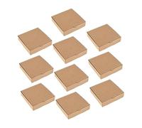 SOLUSTRE Scatole di Cartone per Pizza Mini 10 Pezzi, Scatola da Asporto Marrone Resistente in Cartone, Confezione per Biscotti e Dolcetti, per Feste e Ristoranti