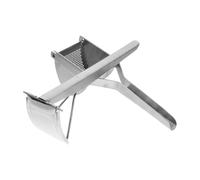 SOLUSTRE Schiacciapatate Manuale in Acciaio Inossidabile per Cucina Domestica e Picnic, Semplice da Usare Design Resistente e Facile da Pulire