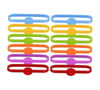 SOLUSTRE Segnabicchieri in Silicone 12 Pezzi Anello Segna Tazza Resistente al Calore Non Facile da Invecchiare per Feste e Party Bar Colore Casuale