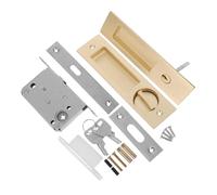 SOLUSTRE Serratura e Resistente per Porta con Chiusura Scorrimento in Lega di Zinco Doppia Faccia Design Classico per Porte e Finestre
