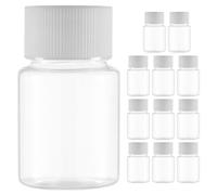 SOLUSTRE Set 12 Bottigliette Vuote da 30ml in Plastica con Tappo, Contenitori Medicinali con Chiusura Affidabile e Facili da Maneggiare, per Viaggi e Campioni