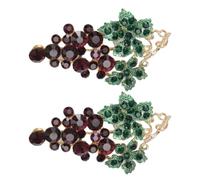 SOLUSTRE Set 2 Pezzi Spilla da Bavero Elegante Design a Grappolo di Uva in Lega di Zinco e Strass, Accessorio Raffinato per Abbigliamento Formale da Donna
