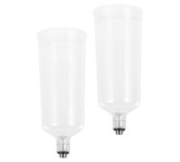 SOLUSTRE Set 2pezzi Contenitori per Vernice Aerografo in Plastico Bianco, Design Smontabile e Leggero per Copertura Uniforme, per Progetti Artistici e Rivestimenti Industriali